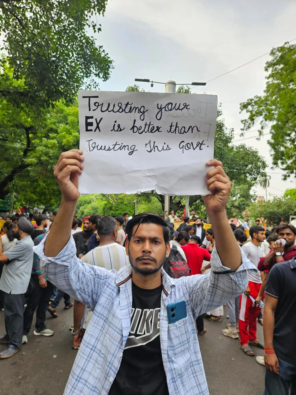 “Trusting your ex” government placard